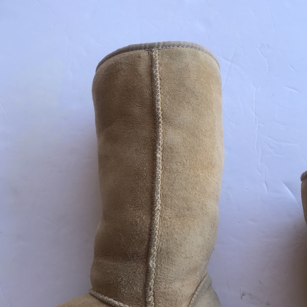 UGG Classic Tall Suede Sherpa Rare Vintage Y2k Sand 6 High Warm Boots Knee Cute - Picture 8 of 17